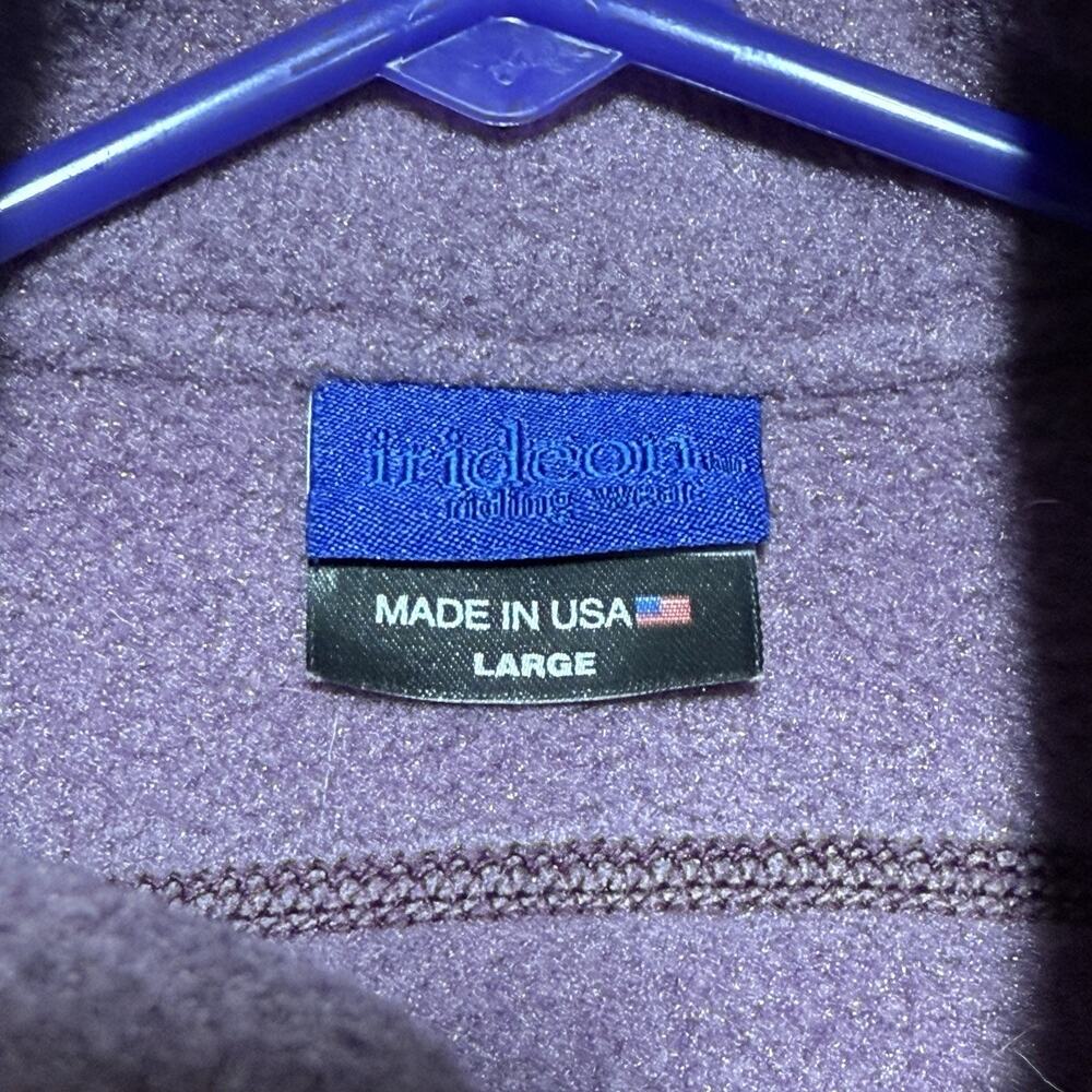 Irideon Riding Wear Fleece Equestrian Vest Women's Size Large Purple Made In USA - Picture 5 of 8